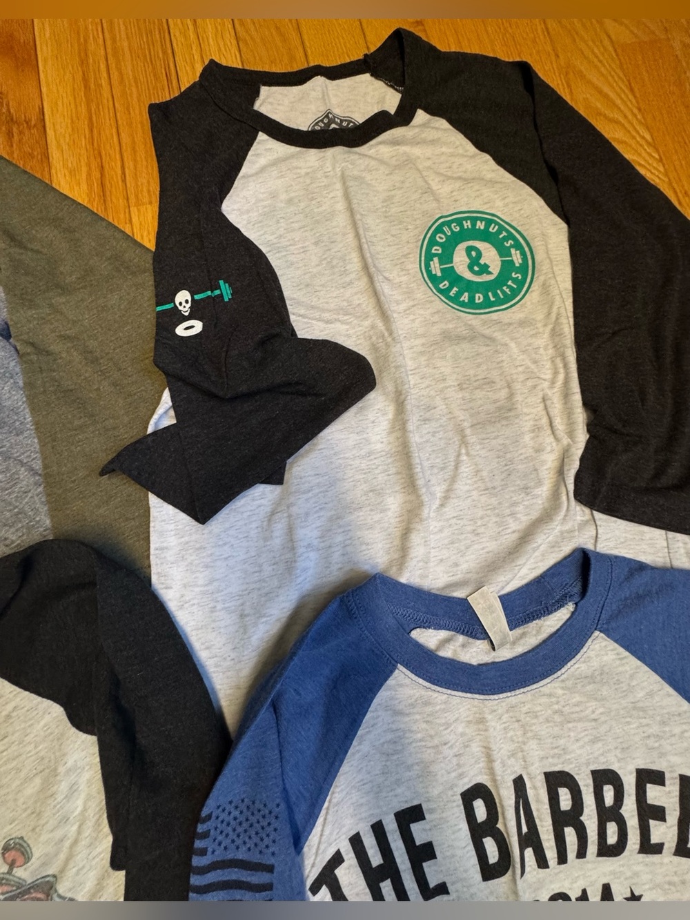 RARE 4 Lifting Shirts Barbell Cartel Barbells Ponytails Doughnuts and Deadlifts - Picture 4 of 7